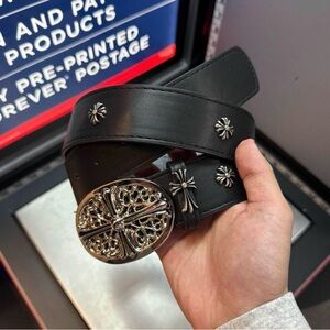 & Other Stories Black Belt with Silver Detailing